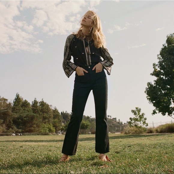 Doen Denim - Dôen cropped sailor jean in noir